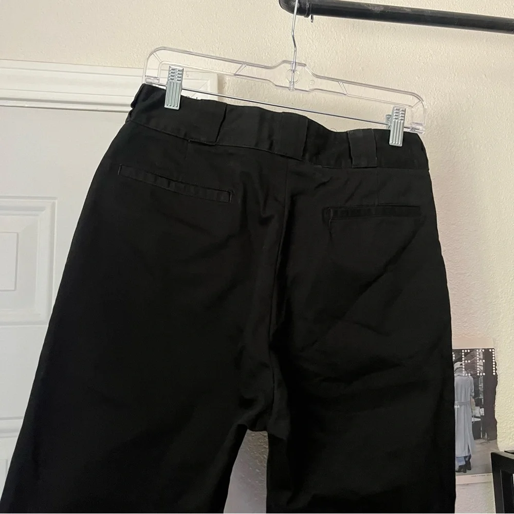 HERMAN MARKET black cotton‎ wide tapered leg cropped pants